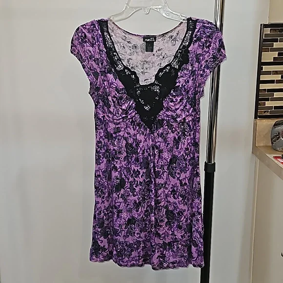 rue 21 purple dress Rue21 purple lace design dress